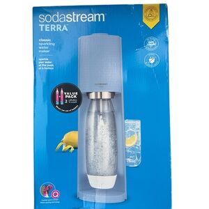 NEW SodaStream Terra Sparkling Water Maker - Blue
